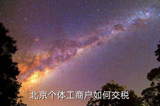 北京個(gè)體如何報(bào)稅，北京個(gè)體戶(hù)怎么交稅