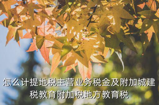 地稅附加費如何計算，附加費怎么算