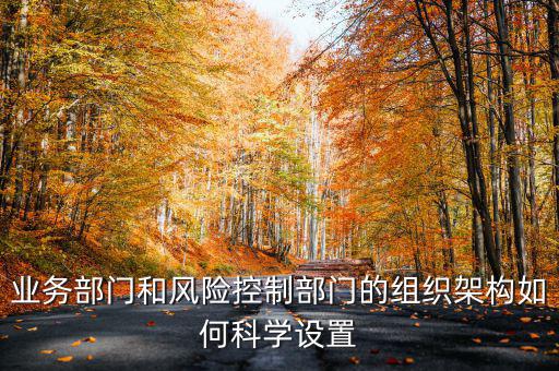 業(yè)務部門和風險控制部門的組織架構(gòu)如何科學設置