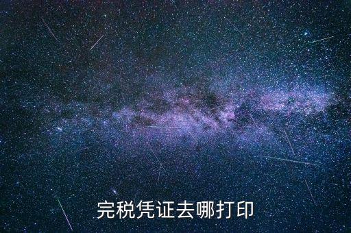 如何打印地稅完稅憑證，地稅繳款憑證如何打印
