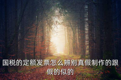 如何驗(yàn)證定額發(fā)票，國(guó)稅的定額發(fā)票怎么辨別真假制作的跟假的似的