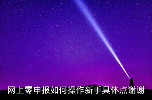 零申報如何網(wǎng)上申報，網(wǎng)上零申報如何操作新手具體點謝謝