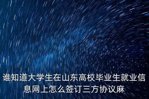 如何網(wǎng)上簽三方協(xié)議，網(wǎng)上簽三方協(xié)議的問(wèn)題