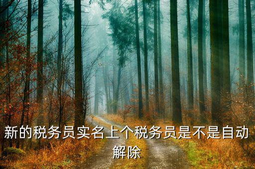 國稅實名制如何取消，新的稅務(wù)員實名上個稅務(wù)員是不是自動解除