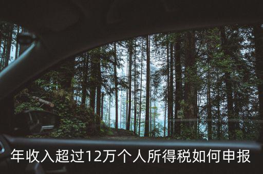 廣州個稅12萬如何申報，年收入超過12萬個人所得稅如何申報