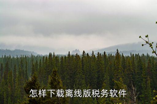 自然人稅收如何下載安裝，怎樣下載離線版稅務(wù)軟件