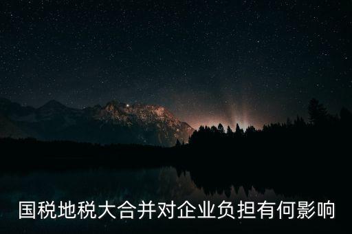 國稅地稅大合并對(duì)企業(yè)負(fù)擔(dān)有何影響