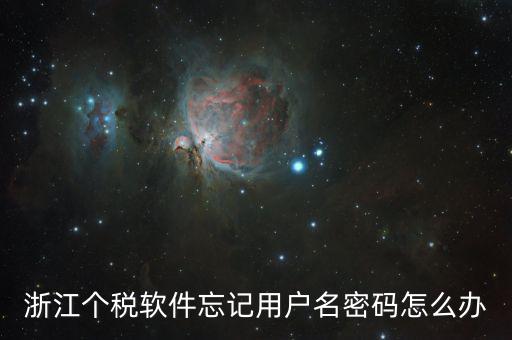 個稅軟件登錄密碼忘記如何，浙江個稅軟件忘記用戶名密碼怎么辦