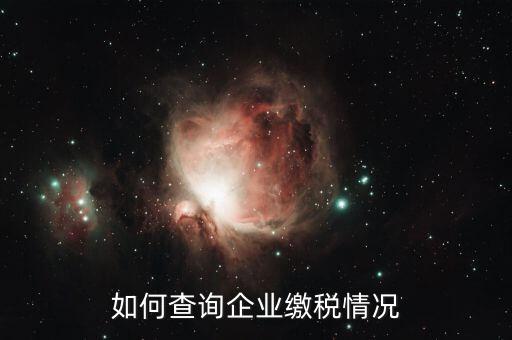 如何查詢企業(yè)繳稅情況，去哪里可以查到一個(gè)企業(yè)的納稅狀況