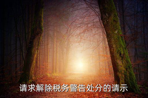 四川省稅務處罰信息如何消除，請求解除稅務警告處分的請示