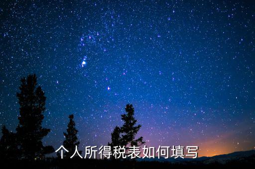 個(gè)人所得稅表如何填寫，個(gè)稅表怎么填