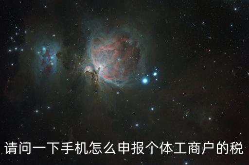 天府e稅手機如何注冊，請問一下手機怎么申報個體工商戶的稅