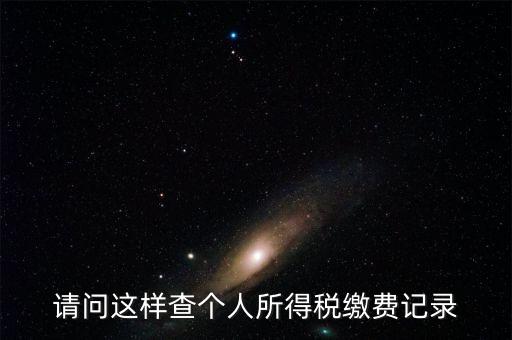 如何查找自己繳稅記錄，請問這樣查個人所得稅繳費記錄