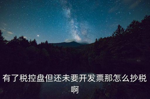 稅控盤如何抄報稅，有了稅控盤但還未要開發(fā)票那怎么抄稅啊