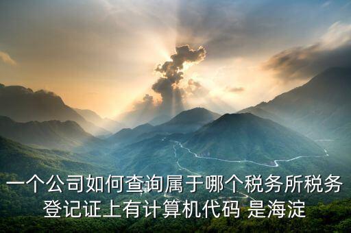企業(yè)屬于哪個國稅分局如何查詢，怎么查詢公司的主管稅務(wù)機關(guān)