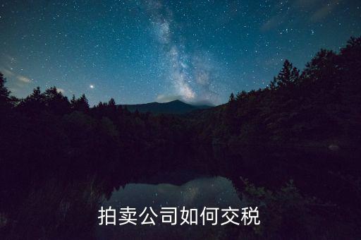 拍賣(mài)公司如何交稅