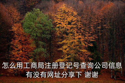 怎么用工商局注冊(cè)登記號(hào)查詢公司信息有沒有網(wǎng)址分享下 謝謝