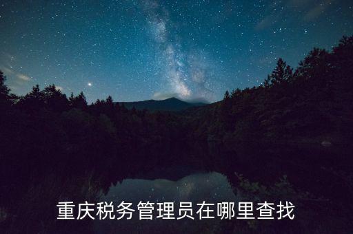 國(guó)稅網(wǎng)站如何查詢管理員，重慶稅務(wù)管理員在哪里查找