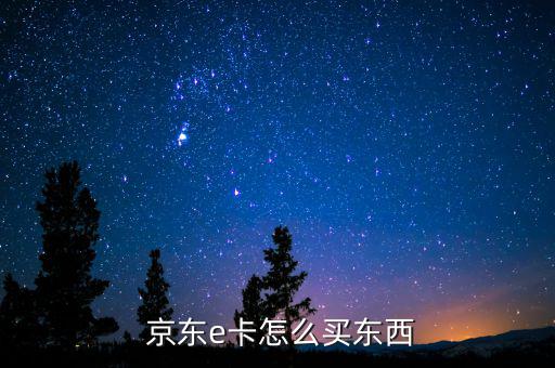  京東e卡怎么買(mǎi)東西