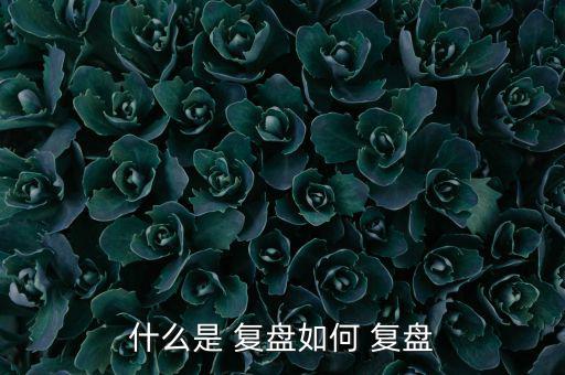 什么是 復(fù)盤(pán)如何 復(fù)盤(pán)