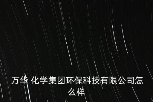  萬(wàn)華 化學(xué)集團(tuán)環(huán)?？萍加邢薰驹趺礃? class=