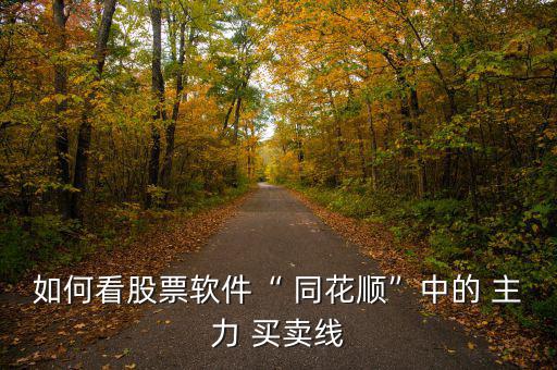 同花順怎么看主力買(mǎi)賣(mài),股市免費(fèi)分析軟件
