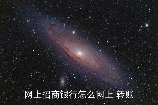 網上招商銀行怎么網上 轉賬