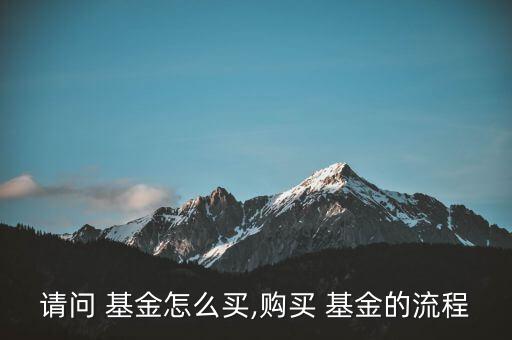請(qǐng)問 基金怎么買,購(gòu)買 基金的流程