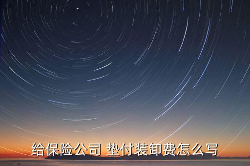 給保險(xiǎn)公司 墊付裝卸費(fèi)怎么寫(xiě)