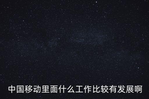  中國移動(dòng)里面什么工作比較有發(fā)展啊