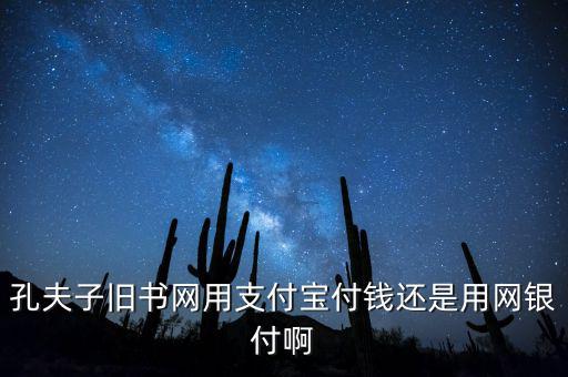 孔夫子舊書網用支付寶付錢還是用網銀付啊