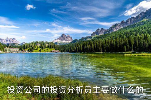 投資分析師做什么，投資分析師是什么職業(yè)