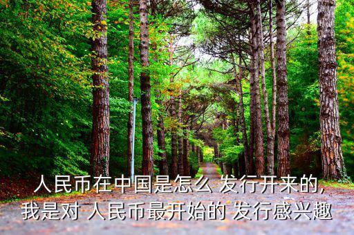  人民幣在中國(guó)是怎么 發(fā)行開來的,我是對(duì) 人民幣最開始的 發(fā)行感興趣