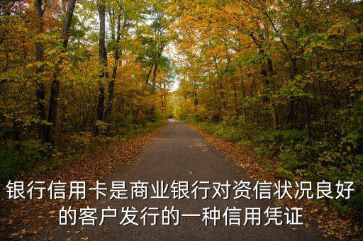 銀行信用卡是商業(yè)銀行對(duì)資信狀況良好的客戶(hù)發(fā)行的一種信用憑證