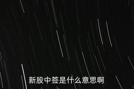 中簽號(hào)什么意思，新股的中簽號(hào)在哪里查詢呀