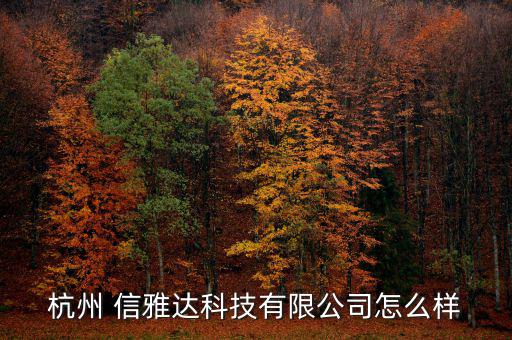 杭州 信雅達(dá)科技有限公司怎么樣