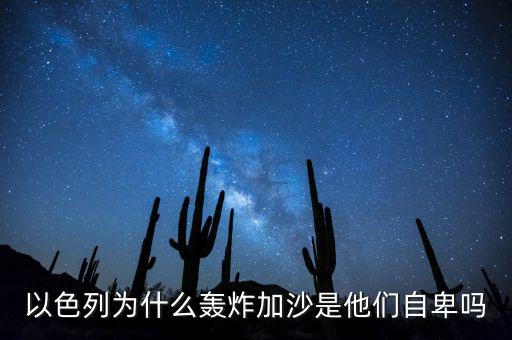 為什么以色列轟炸加沙沒人管，為什么以色列到處侵略他國而沒有人管管他制裁他