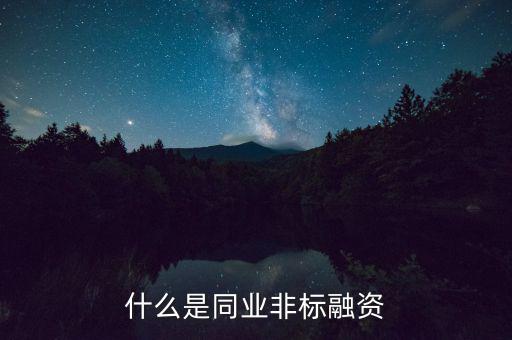 什么是非標(biāo)融資，什么叫非標(biāo)融資
