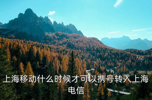 上海什么時候攜號轉網(wǎng)，上海攜號轉網(wǎng)