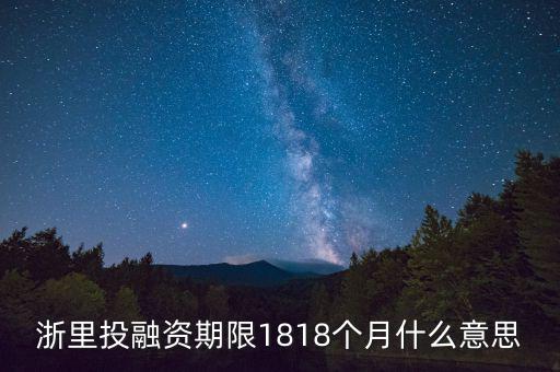 融資期限是什么意思，投資期限與融資期限是不是一個意思