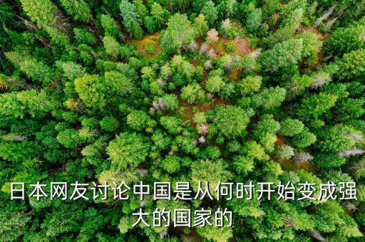 日本網友討論中國是從何時開始變成強大的國家的