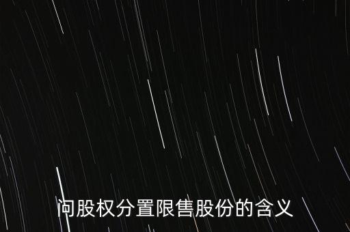 深大通大股東為什么是限售股，問股權(quán)分置限售股份的含義