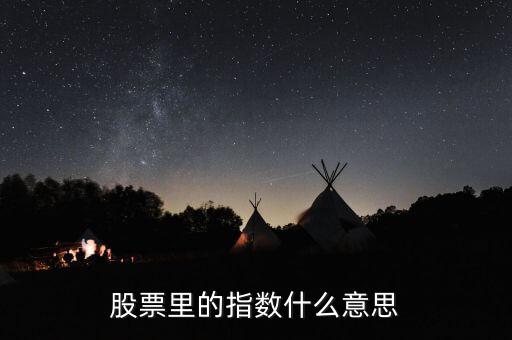 股票里的指數什么意思