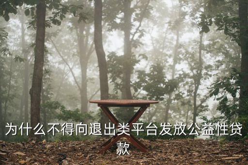 什么是退出類融資平臺(tái)，為什么不得向退出類平臺(tái)發(fā)放公益性貸款