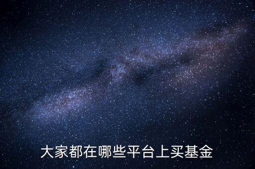 大家都在哪些平臺(tái)上買(mǎi)基金