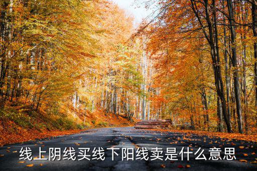 買陰賣陽是什么意思，線上陰線買線下陽線賣是什么意思