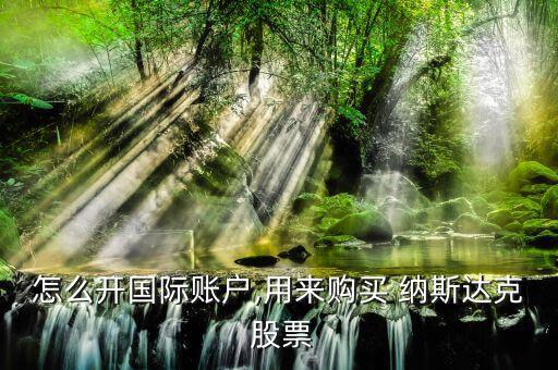 怎么開(kāi)國(guó)際賬戶,用來(lái)購(gòu)買 納斯達(dá)克 股票