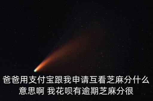 芝麻分互看有什么意思，互看芝麻分有什么好處