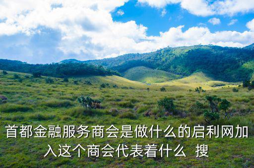 首都金融服務(wù)商會是做什么的啟利網(wǎng)加入這個(gè)商會代表著什么  搜