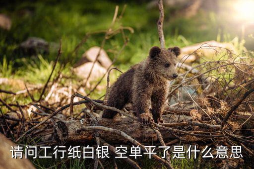 請問工行紙白銀 空單平了是什么意思